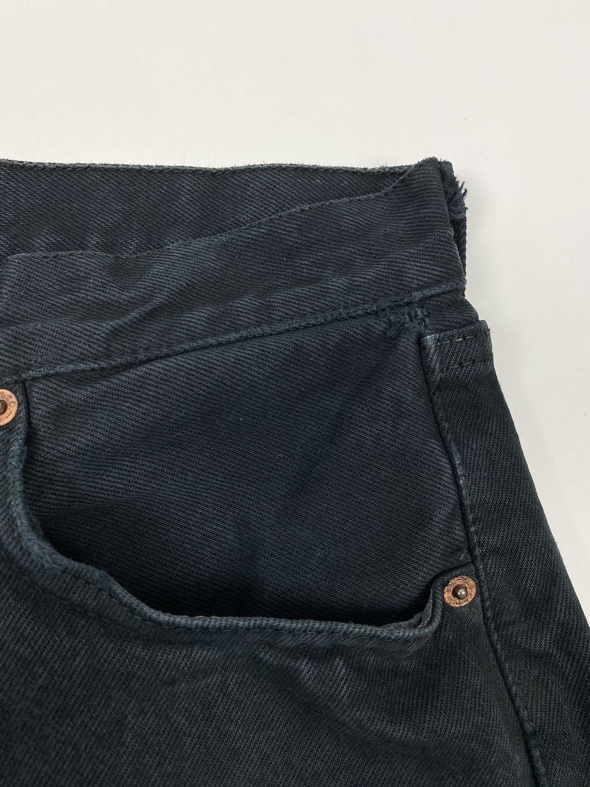 Levi's 2000’s Vintage Levi’s 501 Black Denim Jeans 32X30 Size US 32 / EU 48 - 7 Thumbnail