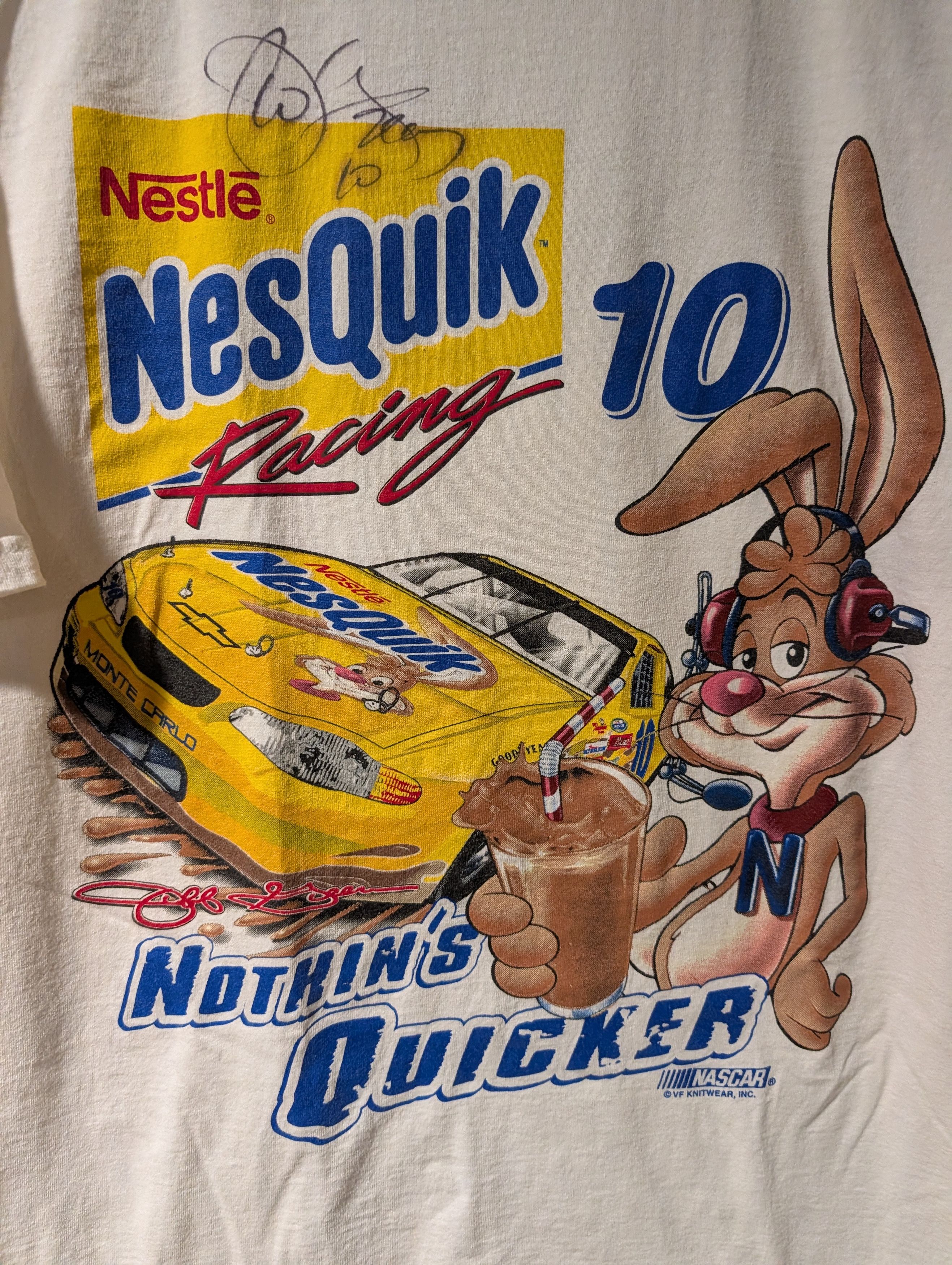 NASCAR Vintage Chase Authentics Nesquik T-Shirt #10 Riggs Nascar Size US XL / EU 56 / 4 - 2 Thumbnail
