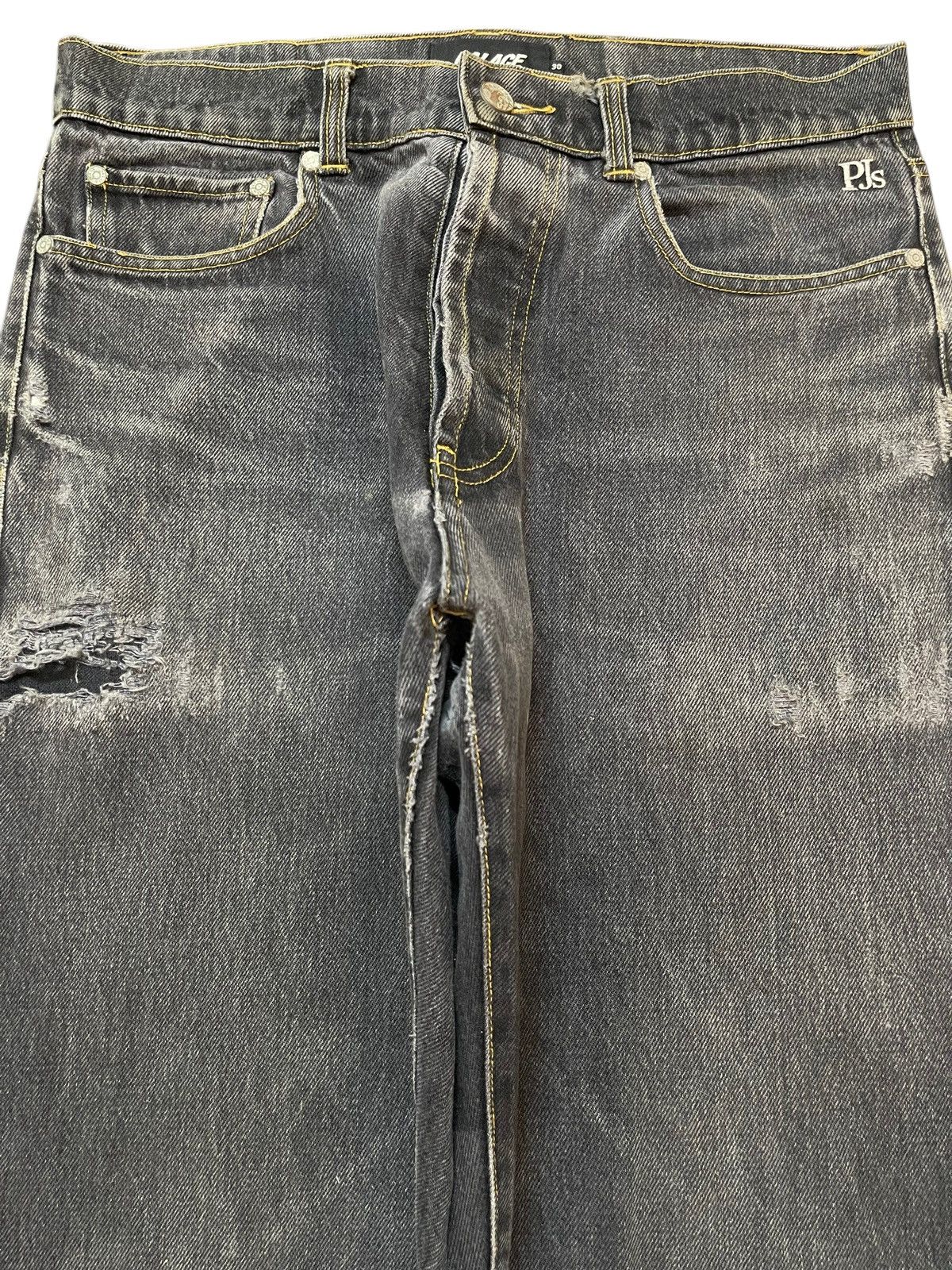 Palace Vintage Usa Palace Jeans Faded Wash Distress Baggy Jeans Size US 31 - 3 Thumbnail