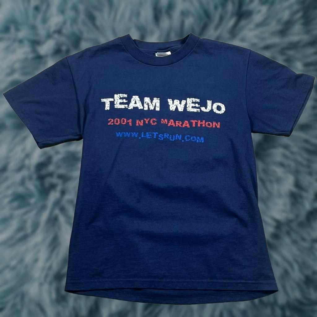 Vintage VINTAGE 2001 Y2K NYC Marathon Wejo T-Shirt Men S Blue Shirt Mens Size US S / EU 44-46 / 1 - 1 Thumbnail