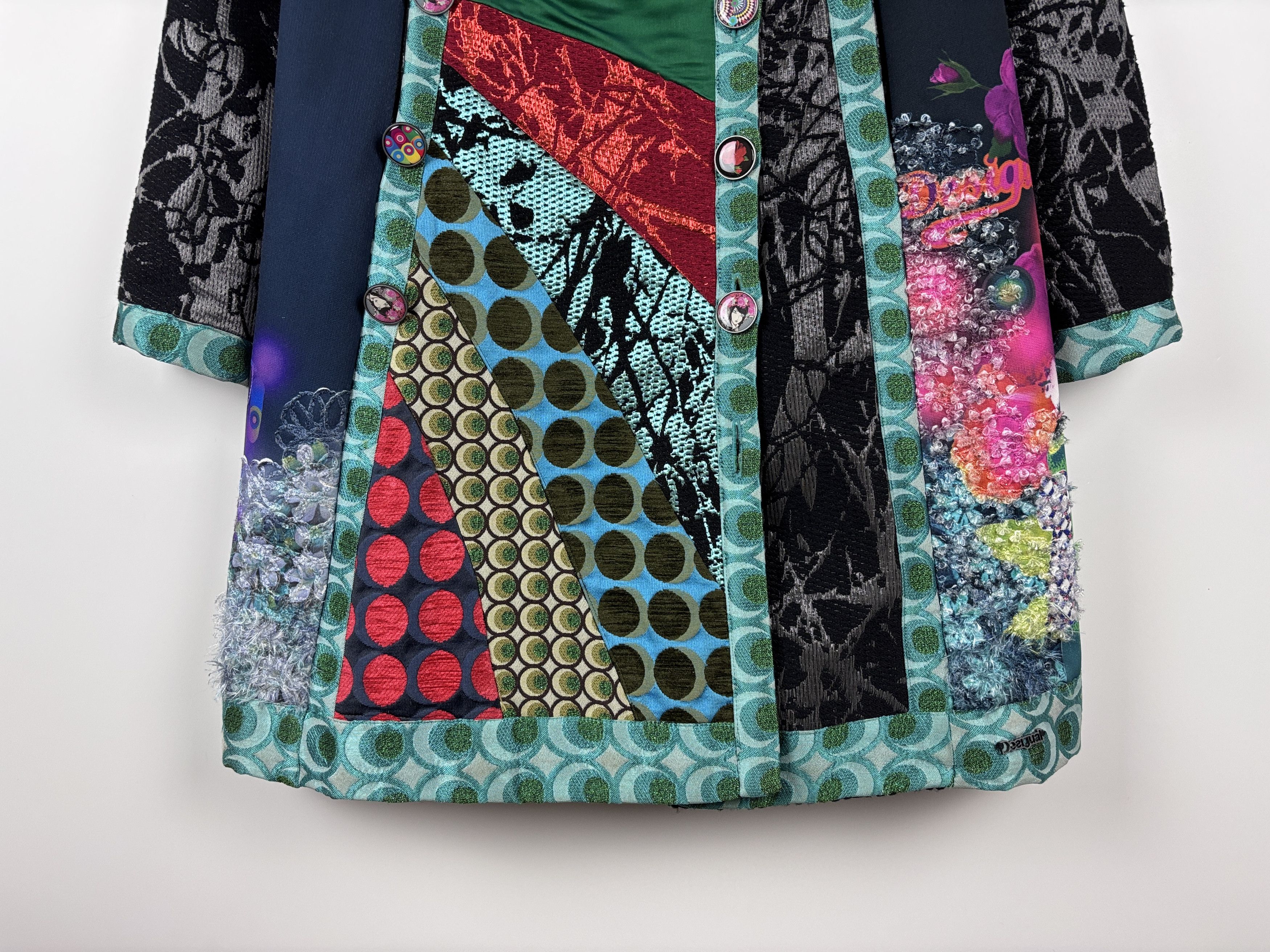 Desigual Womens Desigual Floral Multicolor Coat Size 42 Size L / US 10 / IT 46 - 3 Thumbnail