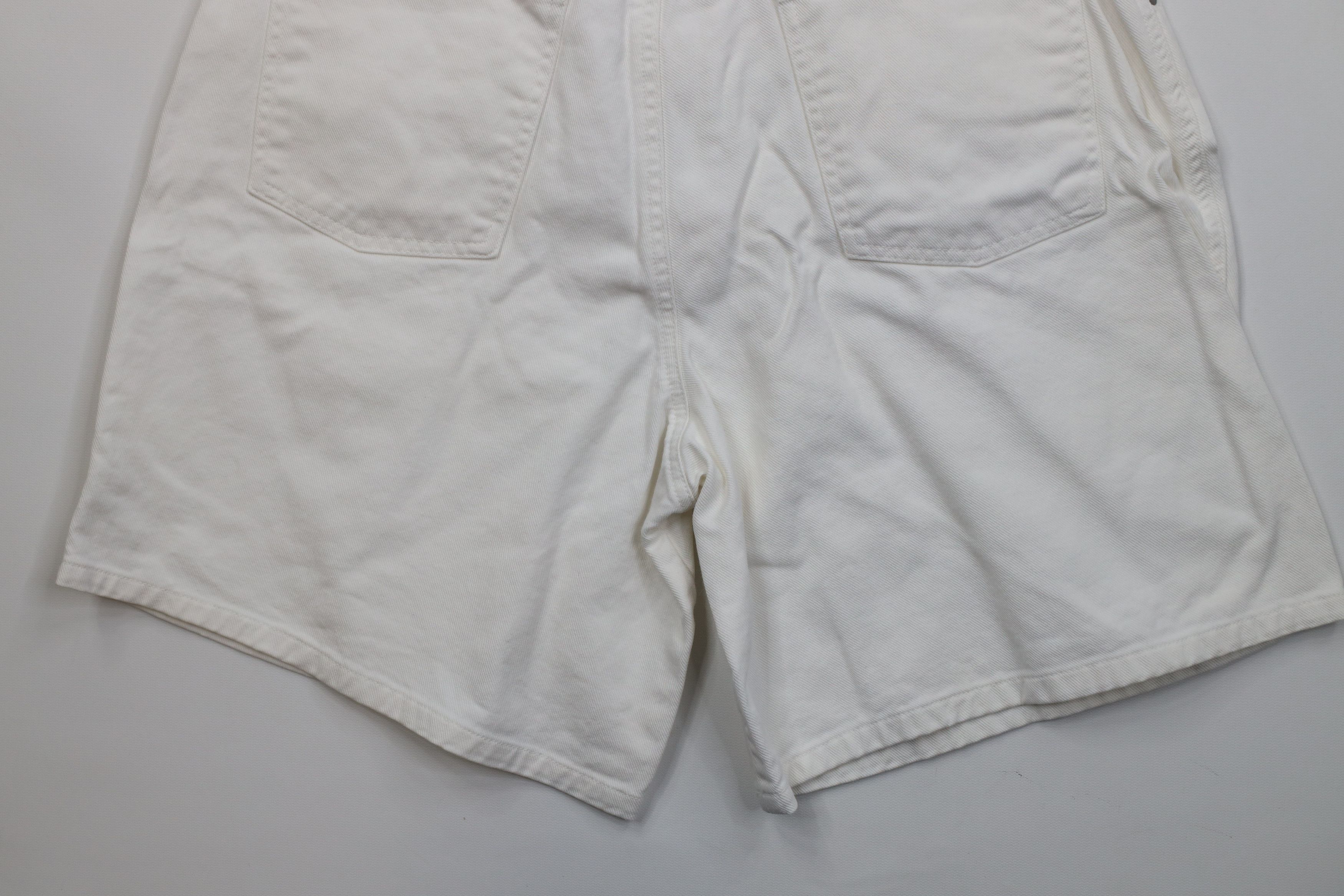 Vintage Vintage 90s Streetwear Denim Jean Shorts Jorts White Cotton Size 36" / US 14 / IT 50 - 11 Thumbnail