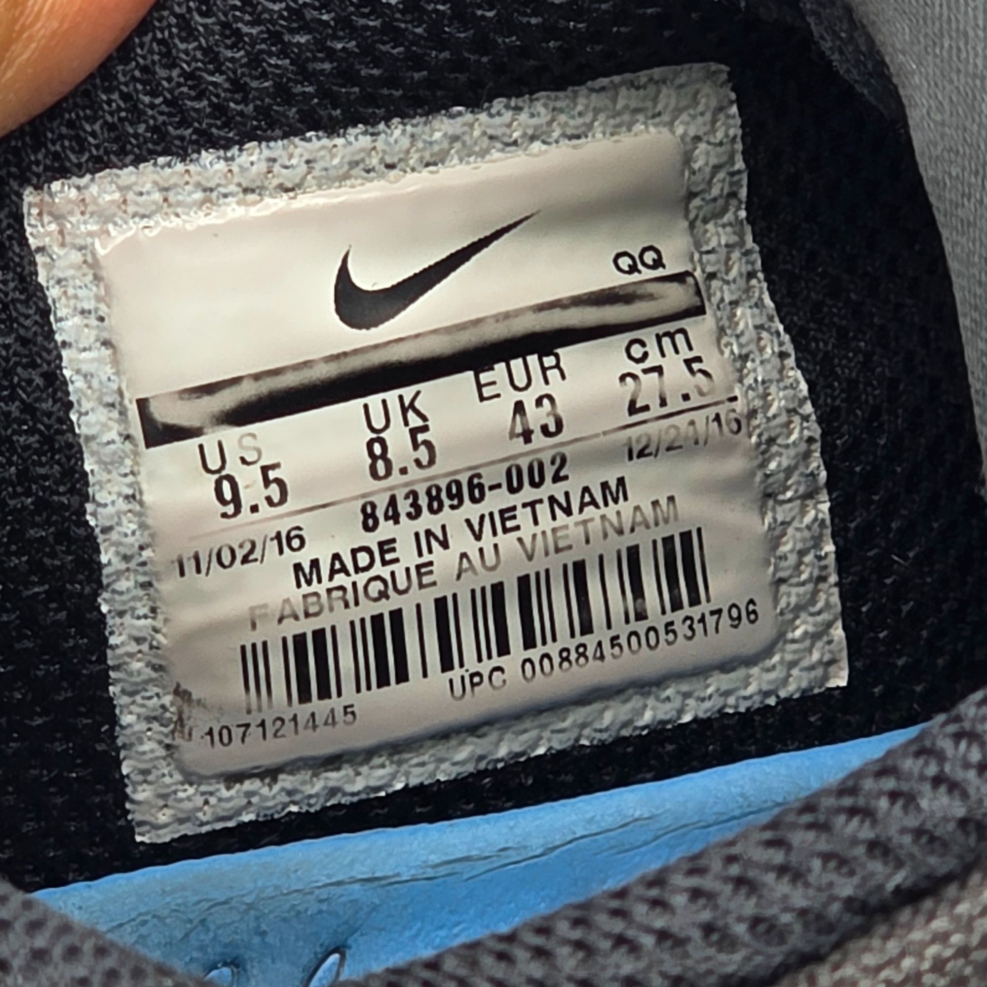 Nike Nike SB Check Solarsoft Mens Size 9.5 Triple Black Sneaker S Size US 9.5 / EU 42-43 - 7 Thumbnail