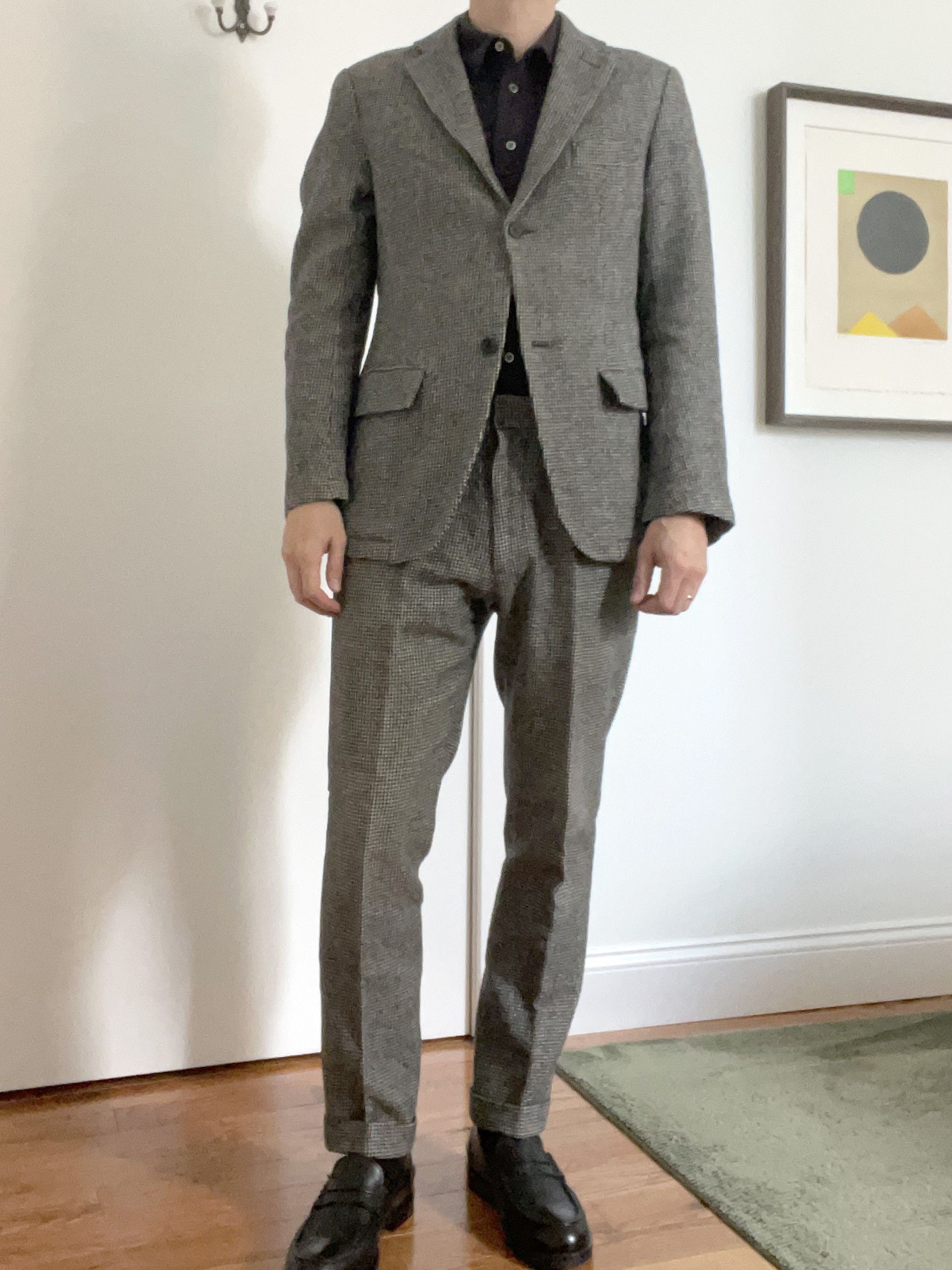 Sage de Crêt Wool Houndstooth Suit (Made in Japan)