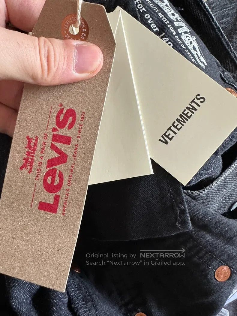 Vetements Vetements size M Dark gray back color-block denim skirt Size 23" - 9 Thumbnail