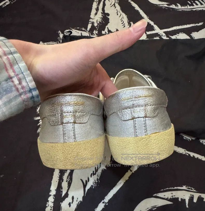 Saint Laurent Paris Saint Laurent Paris Silver Low-Top Sneakers Size US 9 / EU 42 - 3 Thumbnail