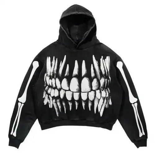 Other Y2K Oversized Bones Print Hoodies Size US L / EU 52-54 / 3 - 1 Thumbnail