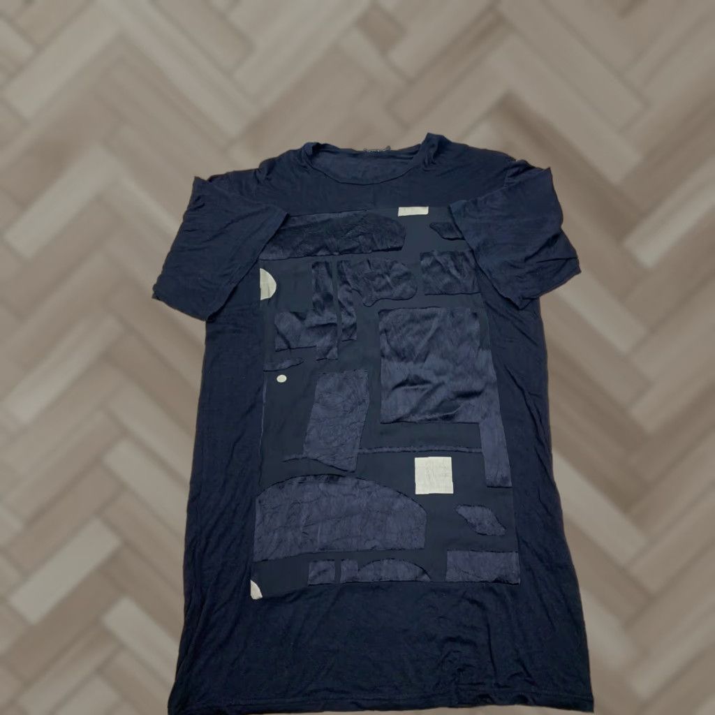 Stine Goya Womens T-Shirt Dress M/L Black Abstract Design