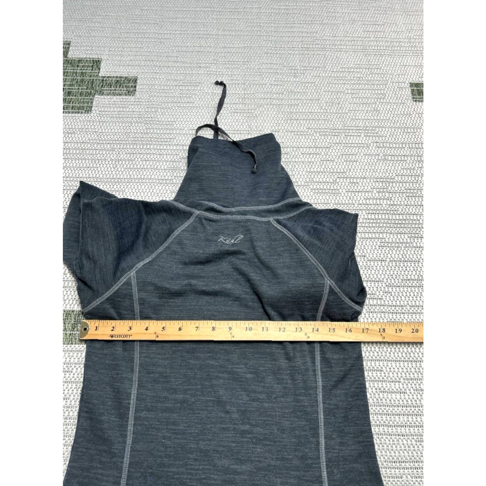 Vintage Kuhl Dress Womens Medium Gray Blouson Pullover Dress Adult M Gray Blouson Pullover Knit Logo Knee Length Cowl Neck Casual Mens Womens Boys Girls Size M / US 6-8 / IT 42-44 - 5 Thumbnail