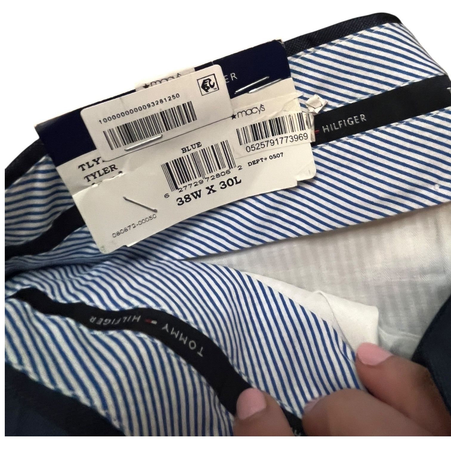 Tommy Hilfiger Tommy Hilfiger Tyler Men's Dress Pants 8x30 Modern Fit Navy Size 38R - 6 Thumbnail