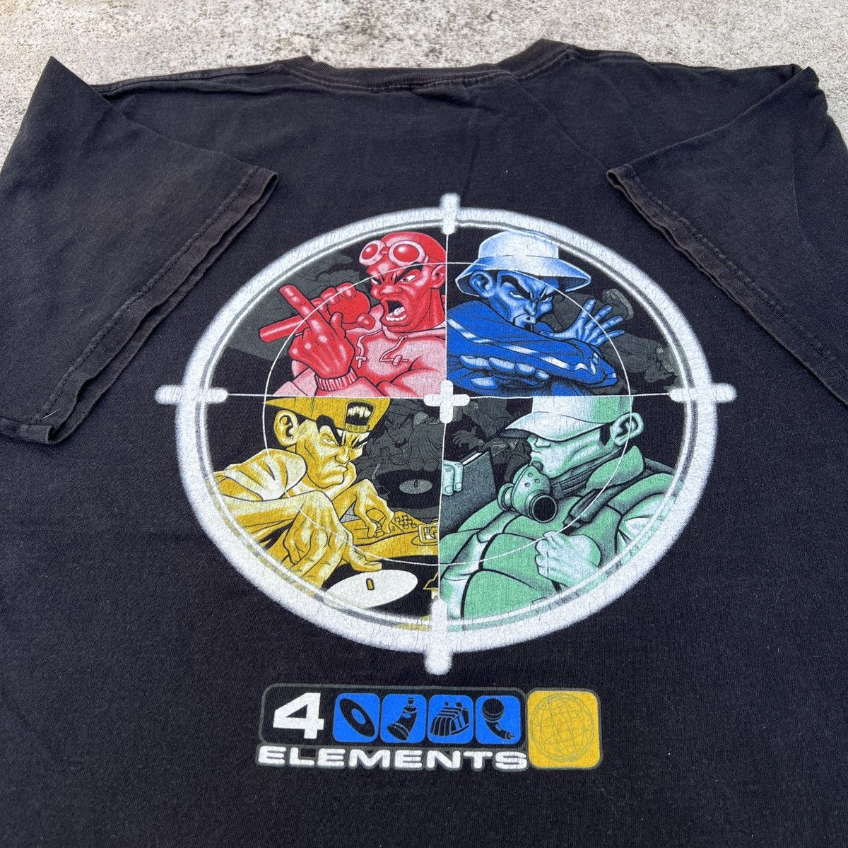 Rap Tees Vintage Y2K 4 Elements HipHop Graphic Streetwear ODM Tee DJ Size US XL / EU 56 / 4 - 1 Thumbnail