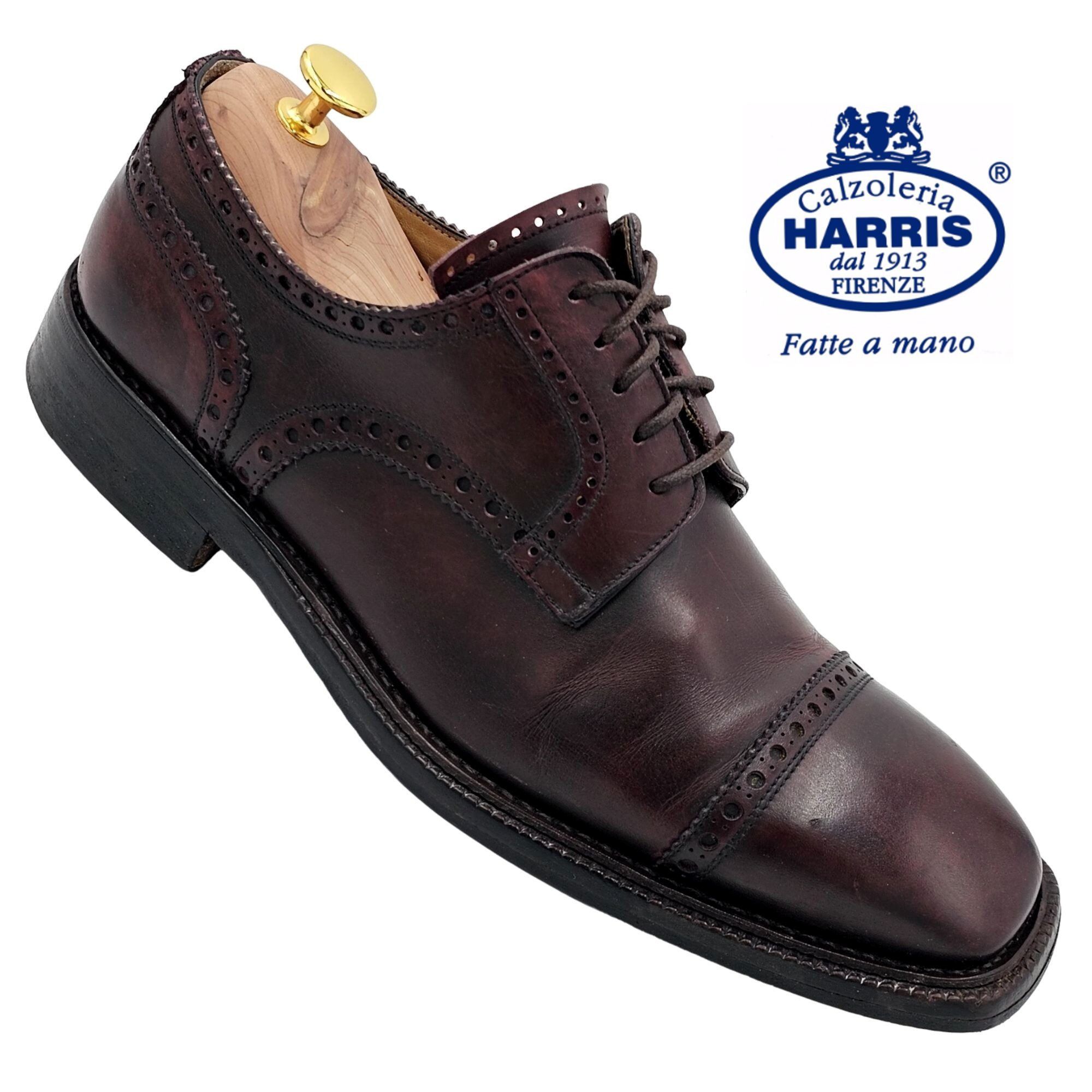Other Calzoleria Harris Italy Mens 10.5 Burgundy All Leather Dress Size US 10.5 / EU 43-44 - 11 Thumbnail