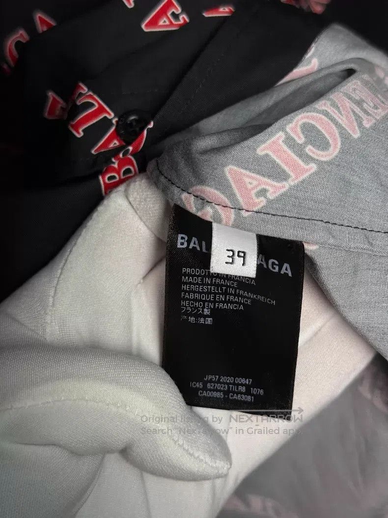 Balenciaga Balenciaga size 39 Logo Printed Black Shirt Jacket Size US M / EU 48-50 / 2 - 5 Thumbnail