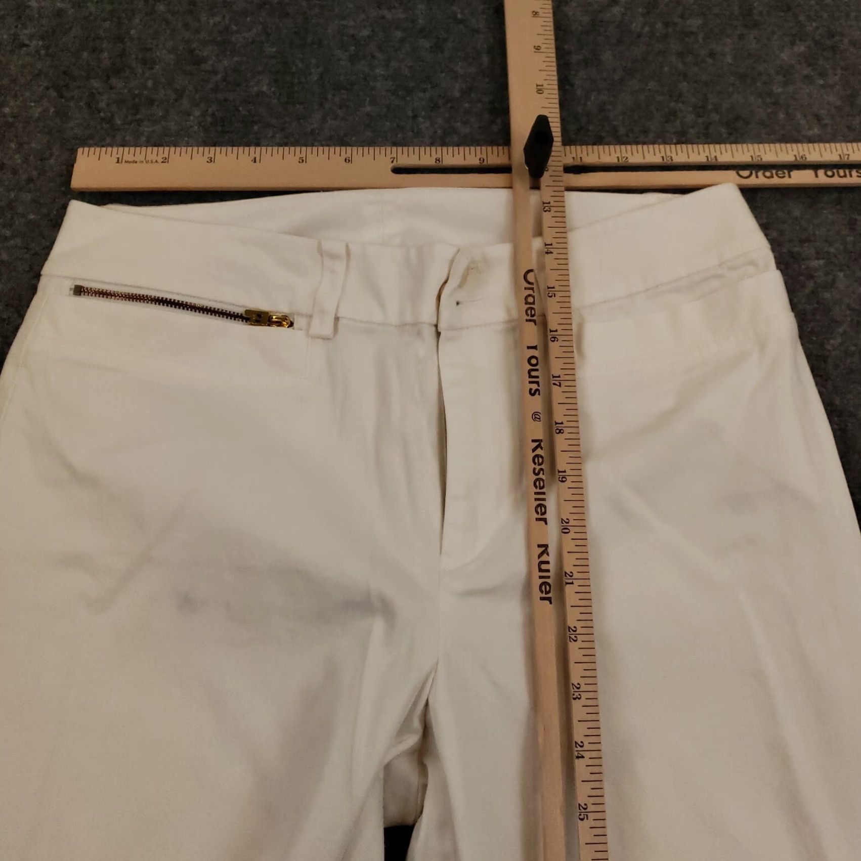 Ralph Lauren VINTAGE Lauren Ralph Lauren Pants Women 8 White Bootcut 29x29 Stretch Pockets Chino Size 30" / US 8 / IT 44 - 4 Thumbnail