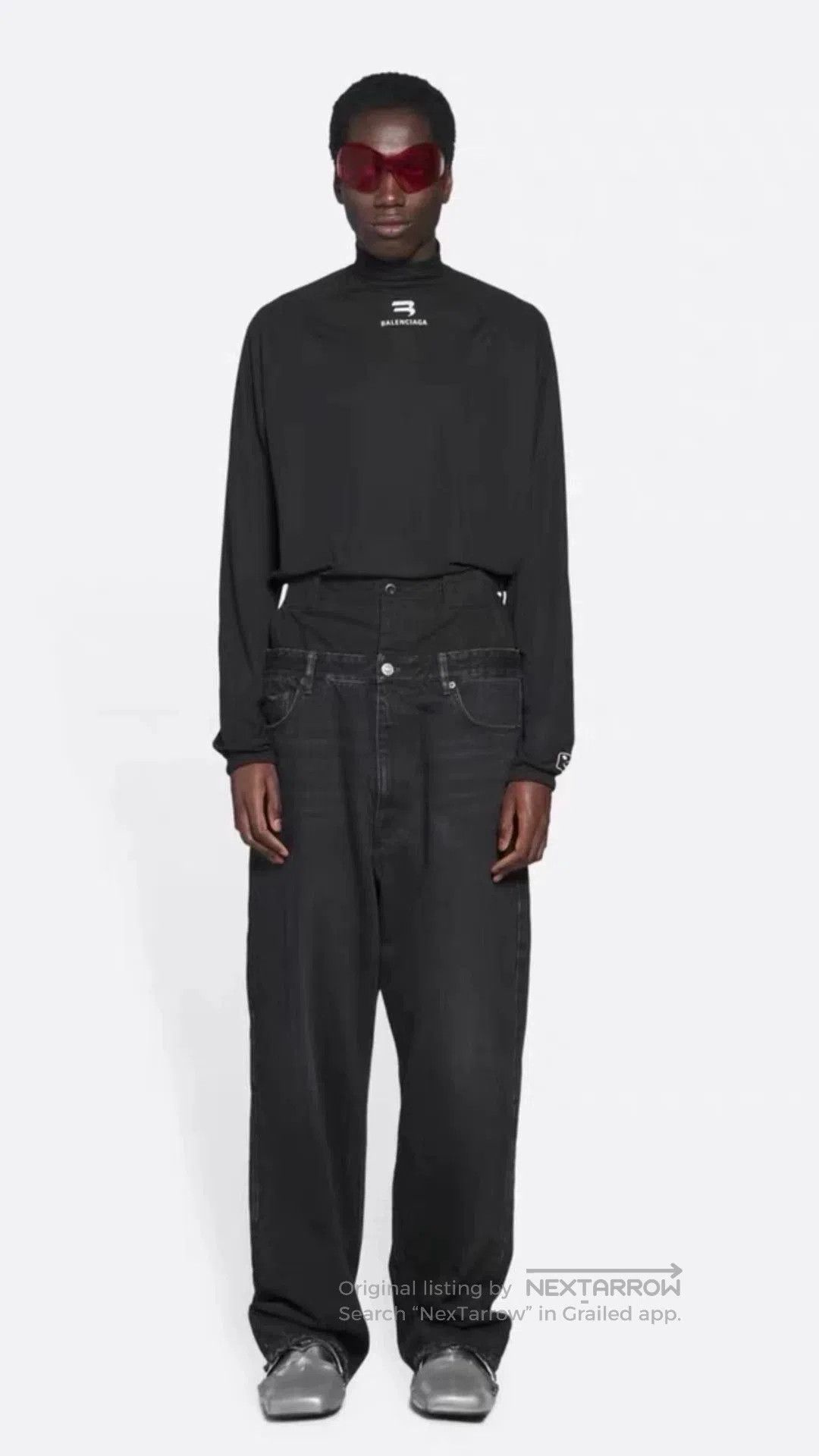 Balenciaga Black Denim Relaxed Fit Pants Size 28. Size US 28 / EU 44 - 3 Thumbnail