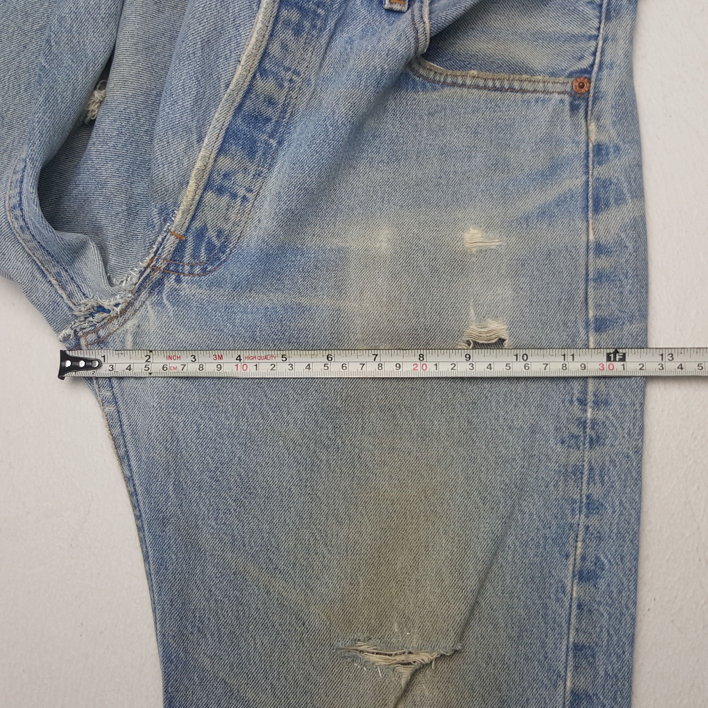 Levi's × Vintage Vintage Levi Strauss & CO Distressed Style Patchwork Jeans Size US 28 / EU 44 - 11 Thumbnail