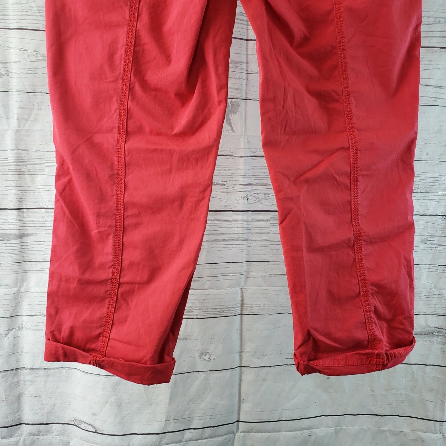 Vintage Maurices Womens Capri Pants 1/2 Pink Cotton Spandex Solid Low Rise Capri Pants Women Size 25" / US 0 / IT 36 - 5 Thumbnail