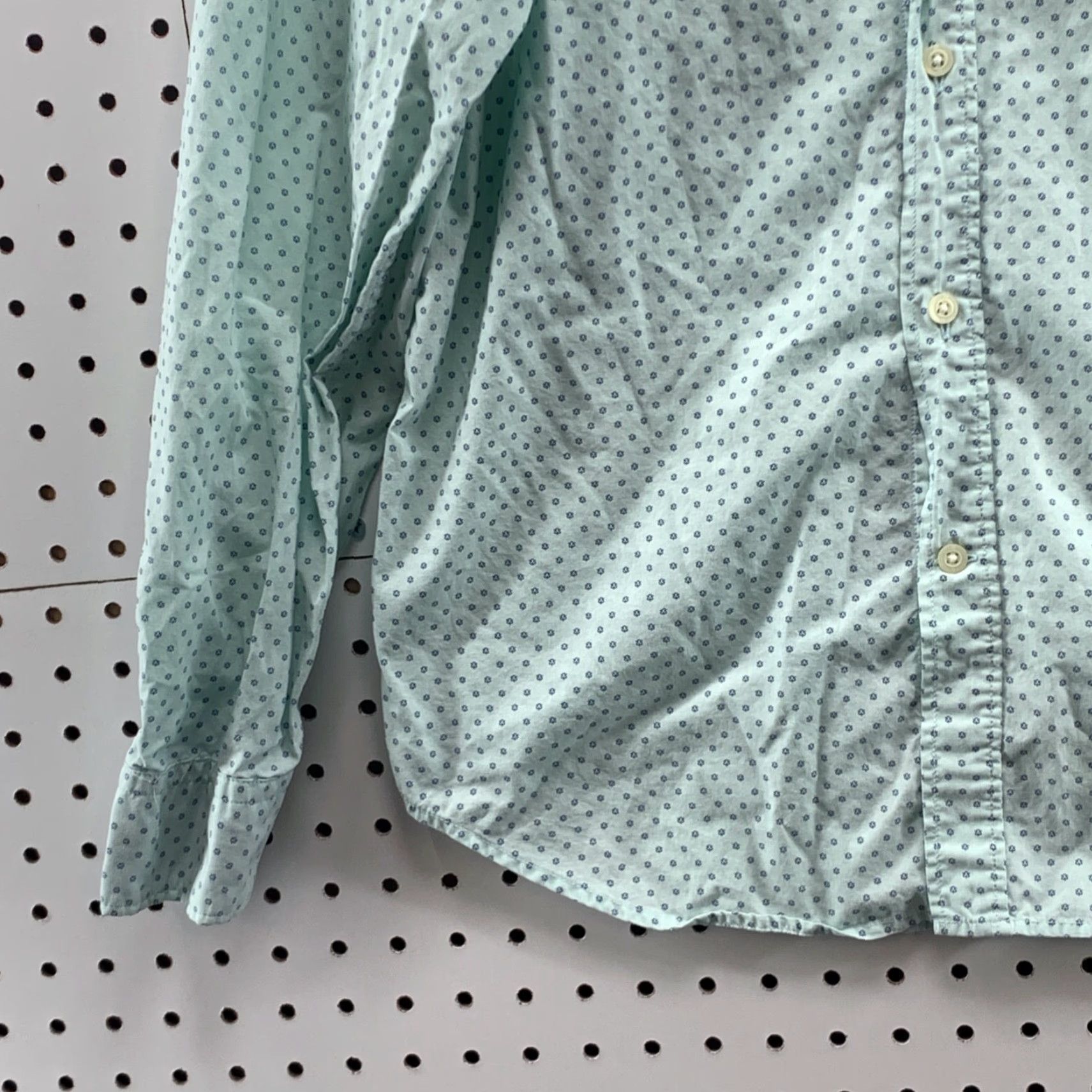 Banana Republic VINTAGE Banana Republic Shirt Men Large Green Polka Dot Button-Down Long Sleeve 90s Classic Mens Size US L / EU 52-54 / 3 - 7 Thumbnail