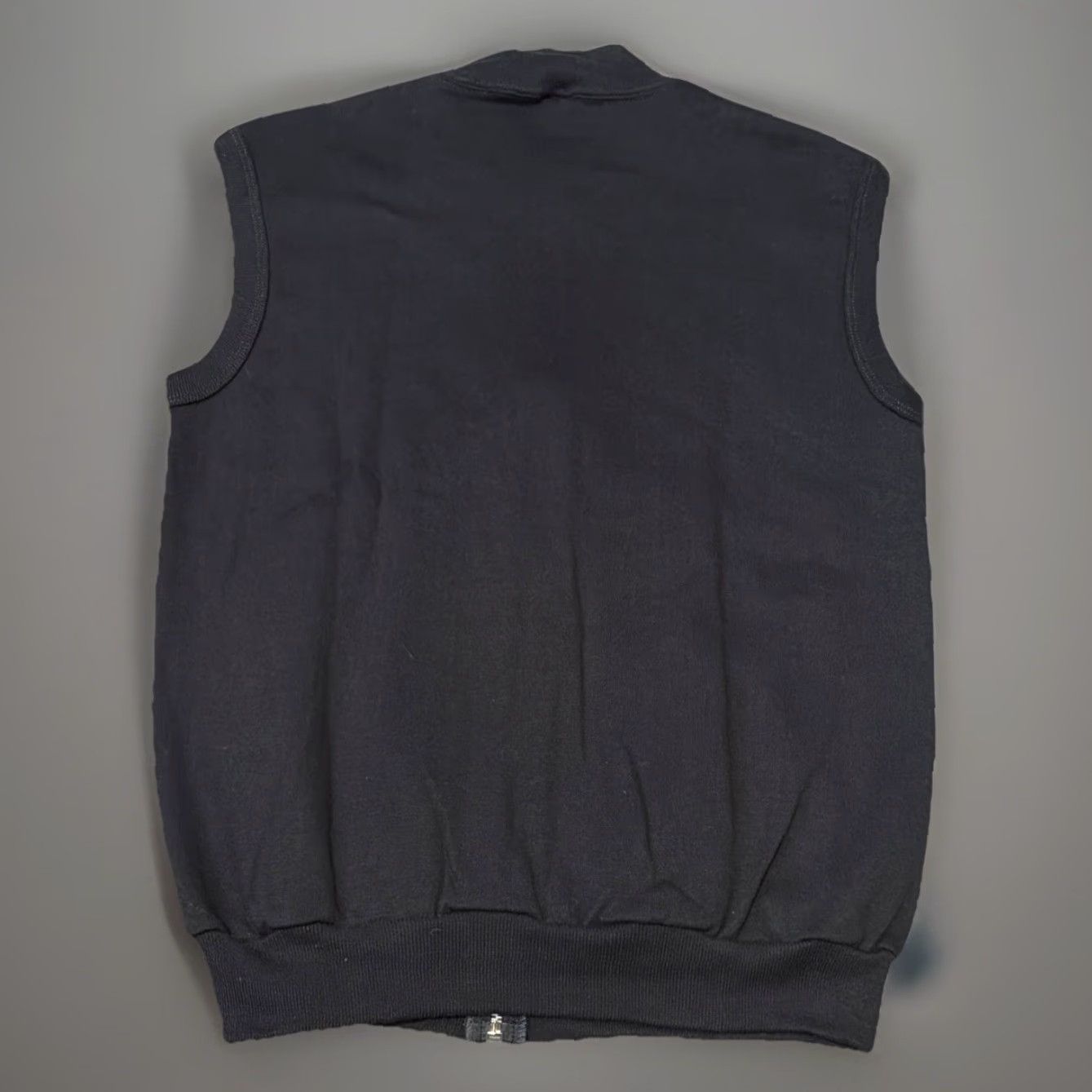 Vintage VINTAGE Sportswear Vest Main Selling Point: Full Zip Black Cotton Sleeveless Adult Small S Men 1970s 25.5” 19” pit to pit Size US S / EU 44-46 / 1 - 2 Thumbnail