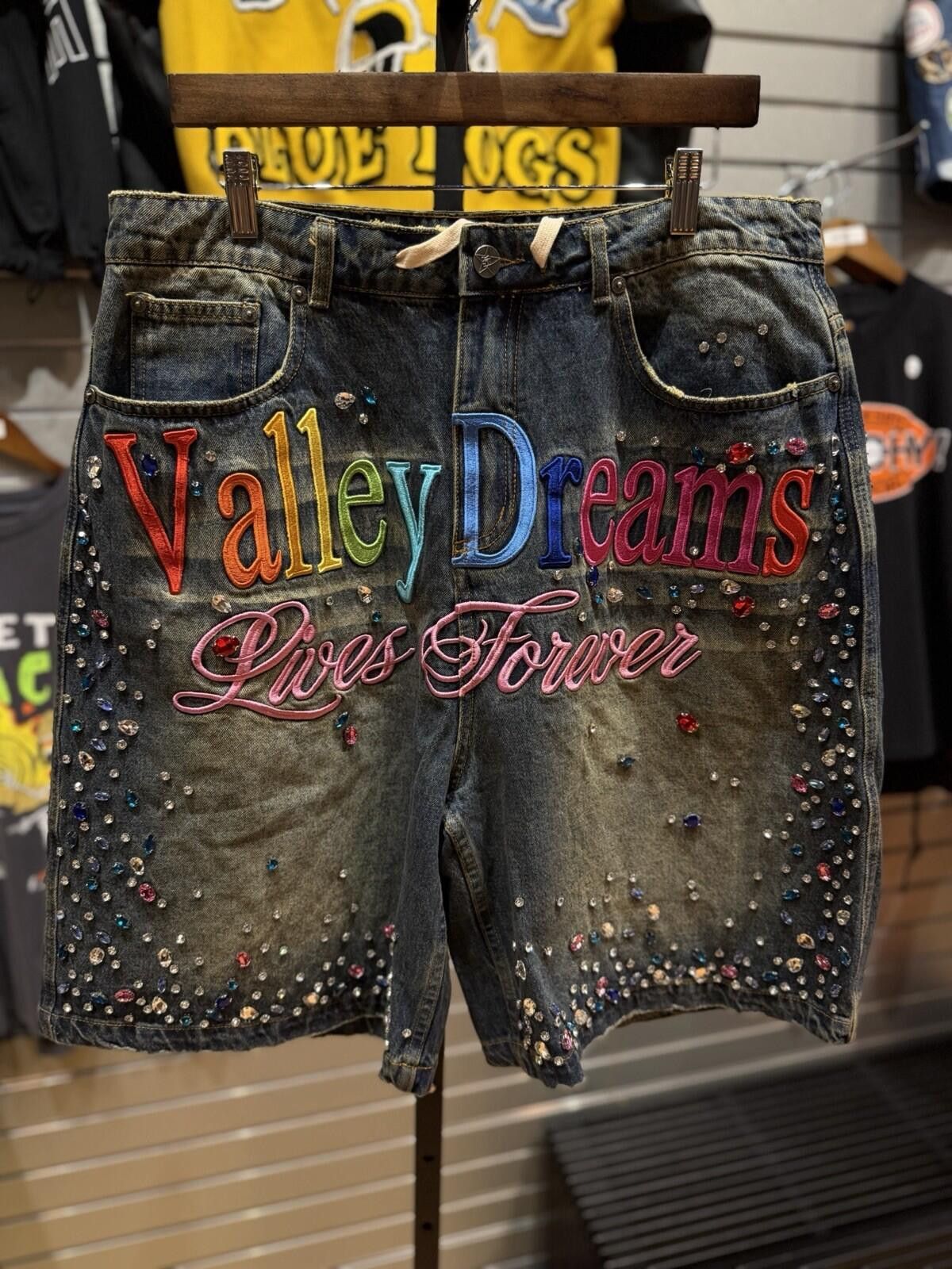 Vale Valley Blue Denim Stone Crystal Shorts Size 32 (Brand New) Size US 32 / EU 48 - 5 Thumbnail