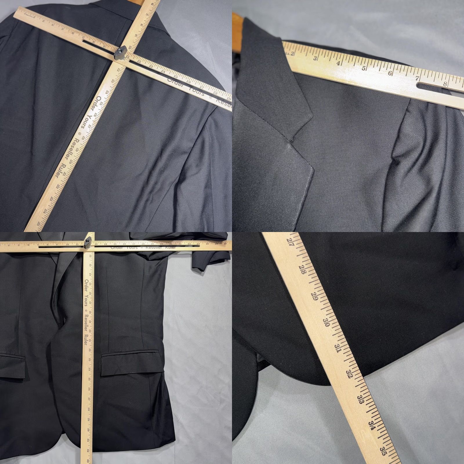 Polo Ralph Lauren Polo Ralph Lauren Tuxedo Jacket Mens 44R Black Wool One-Button Formal Made Italy Jacket/Coat Single-Breasted Notch Lapel Satin Detail Wool Blazer Size US XXL / EU 58 / 5 - 9 Thumbnail
