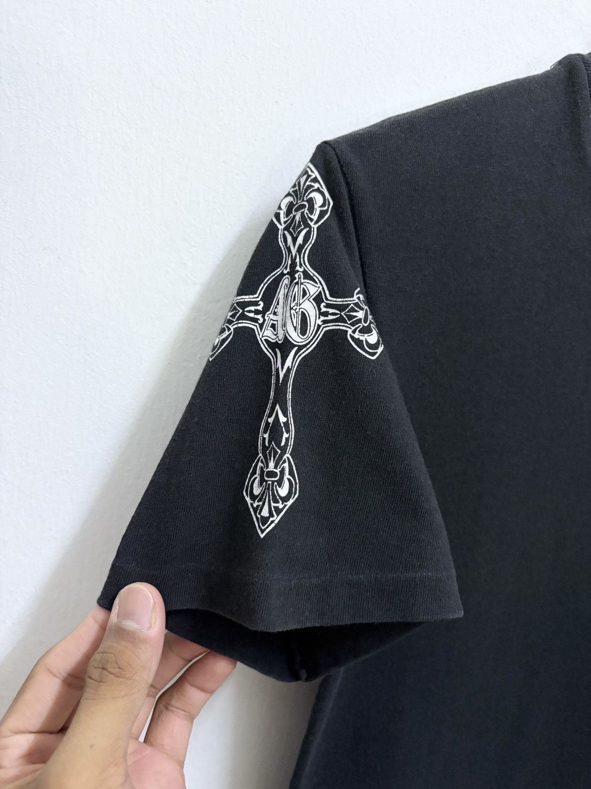 A&G Rock Vintage 90's A&G Rock N Roll Couture - Gothic Cross T-Shirt Size US S / EU 44-46 / 1 - 7 Thumbnail