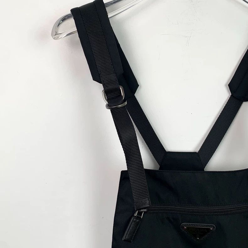 Prada Prada Black triangle drawstring belt strap dress 2501-Nexta Size XS / US 0-2 / IT 36-38 - 3 Thumbnail