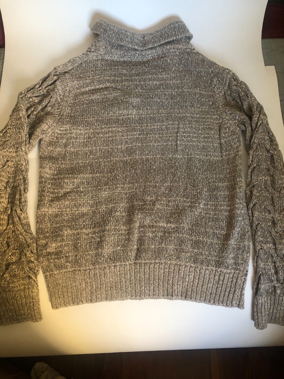 Zara Zara Cotton Blend Gray Melange Sweater M 38 Colar Neck Knit Size US M / EU 48-50 / 2 - 2 Thumbnail