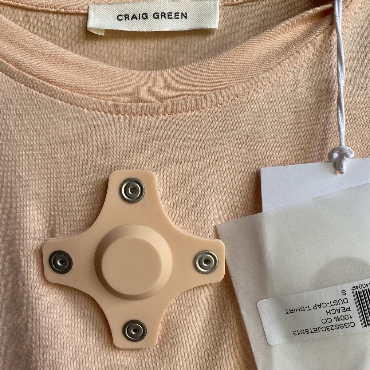 Craig Green NWT SS23 Peach Dust-Cap T Shirt Size US S / EU 44-46 / 1 - 3 Thumbnail