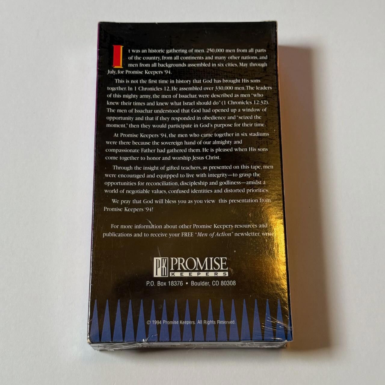 Other RARE Promise Keepers '94 Seize the Moment VHS Tape SEALED DS Size ONE SIZE - 2 Thumbnail
