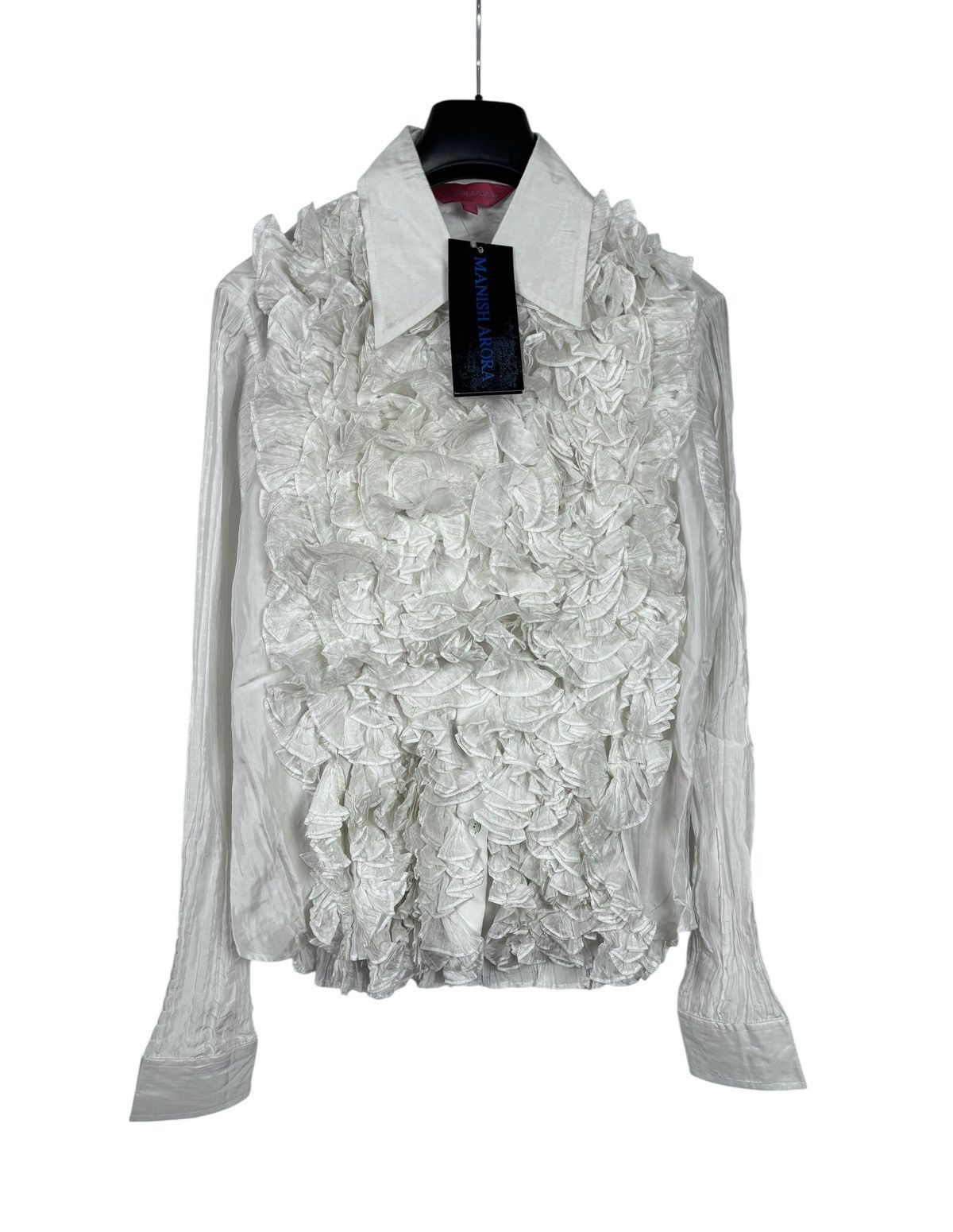 Manish Arora Manish Arora Silk Blouse Button Up Ruffle Pleated size L Size L / US 10 / IT 46 - 11 Thumbnail