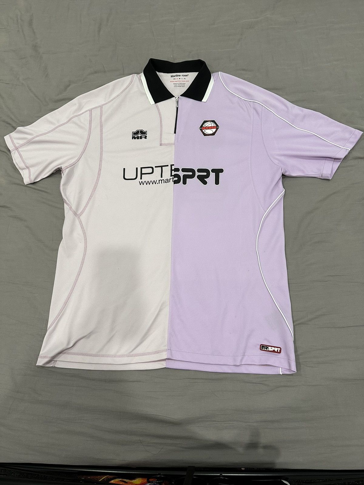 Martine Rose pink-purple double-split shirt short-sleeved T-shirt Size US S / EU 44-46 / 1 - 3 Thumbnail