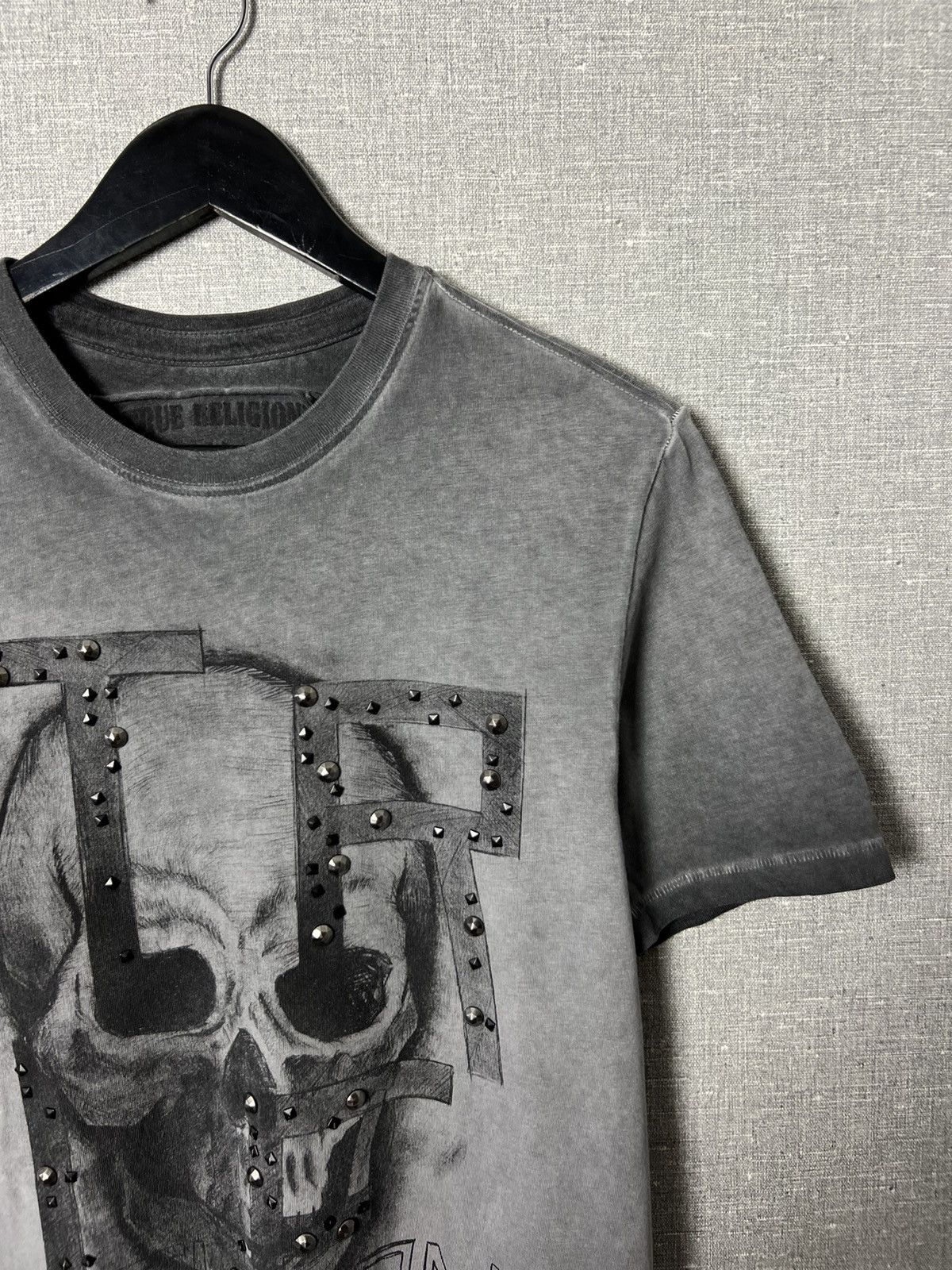 True Religion True Religion Skull 💀 Big Logo Garment Died Tee Size US M / EU 48-50 / 2 - 4 Thumbnail