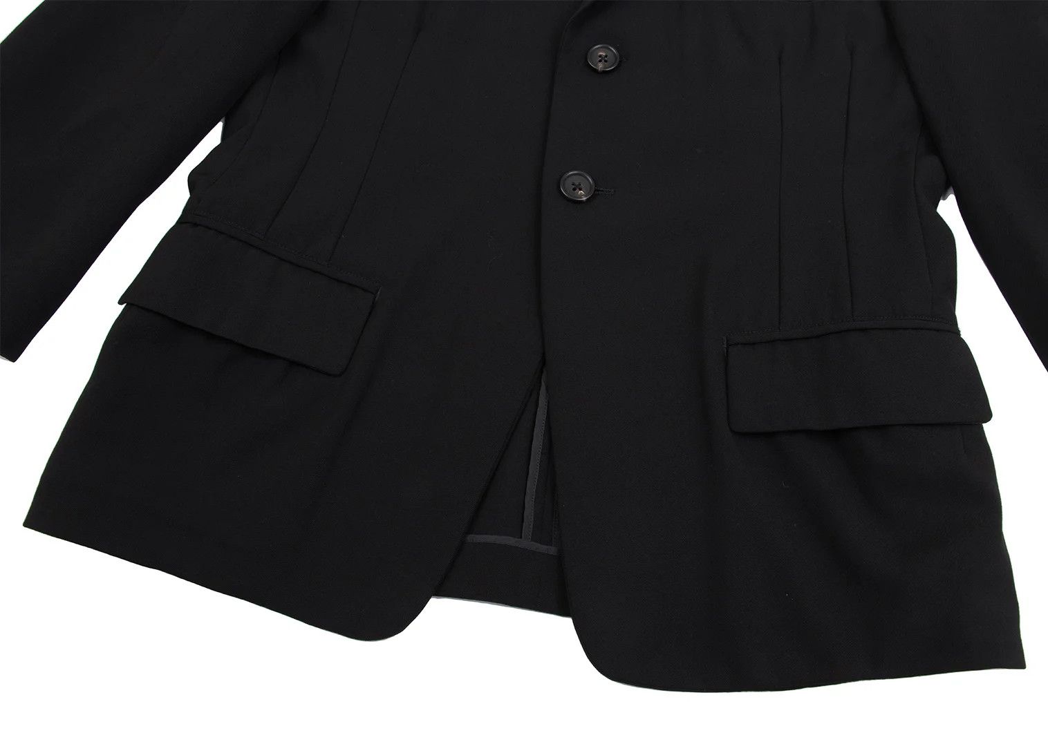 Yohji Yamamoto Yohji Yamamoto Wool Gabardine Jacket Black S Size US S / EU 44-46 / 1 - 8 Thumbnail