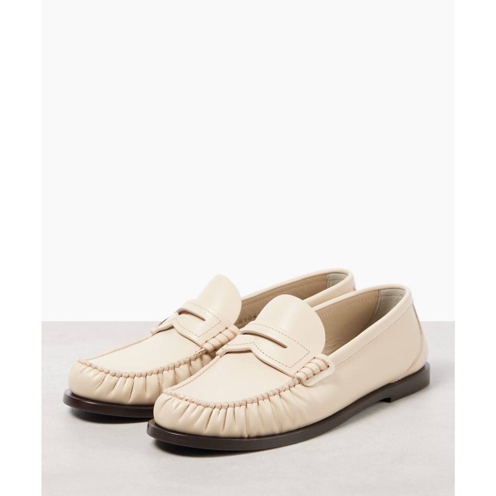 Saint Laurent Paris NIB Saint Laurent YSL Logo Leather Penny Loafers White 34.5 Size US 4.5 / IT 34.5 - 8 Thumbnail