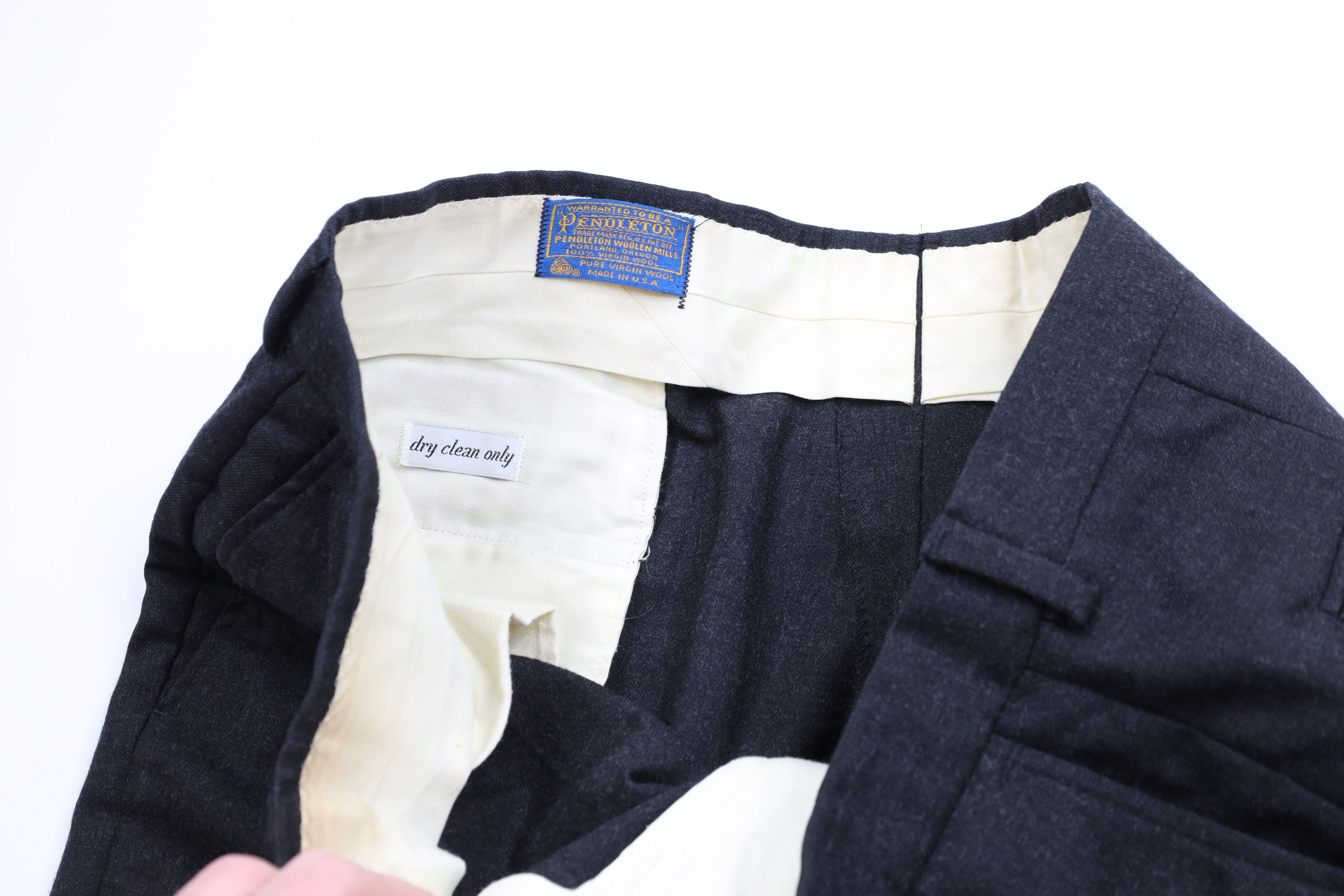Pendleton × Vintage Vintage 70s Pendleton Cuffed Wool Wide Leg Chino Pants USA Size US 38 / EU 54 - 8 Thumbnail