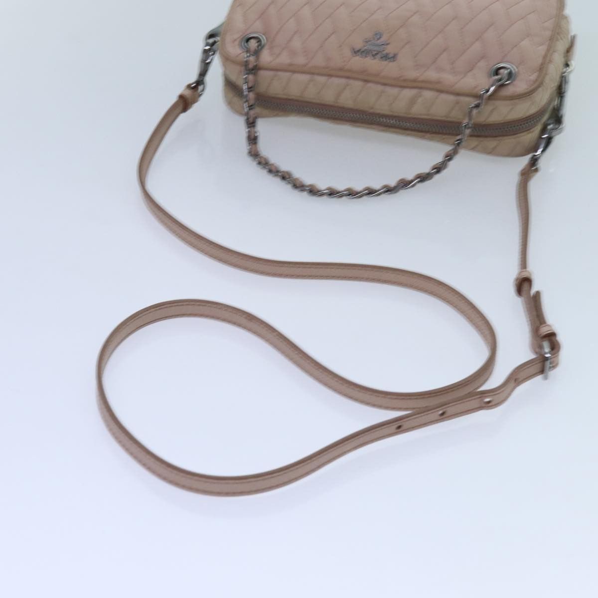 Prada PRADA Quilted Hand Bag Nylon Pink Size ONE SIZE - 8 Thumbnail