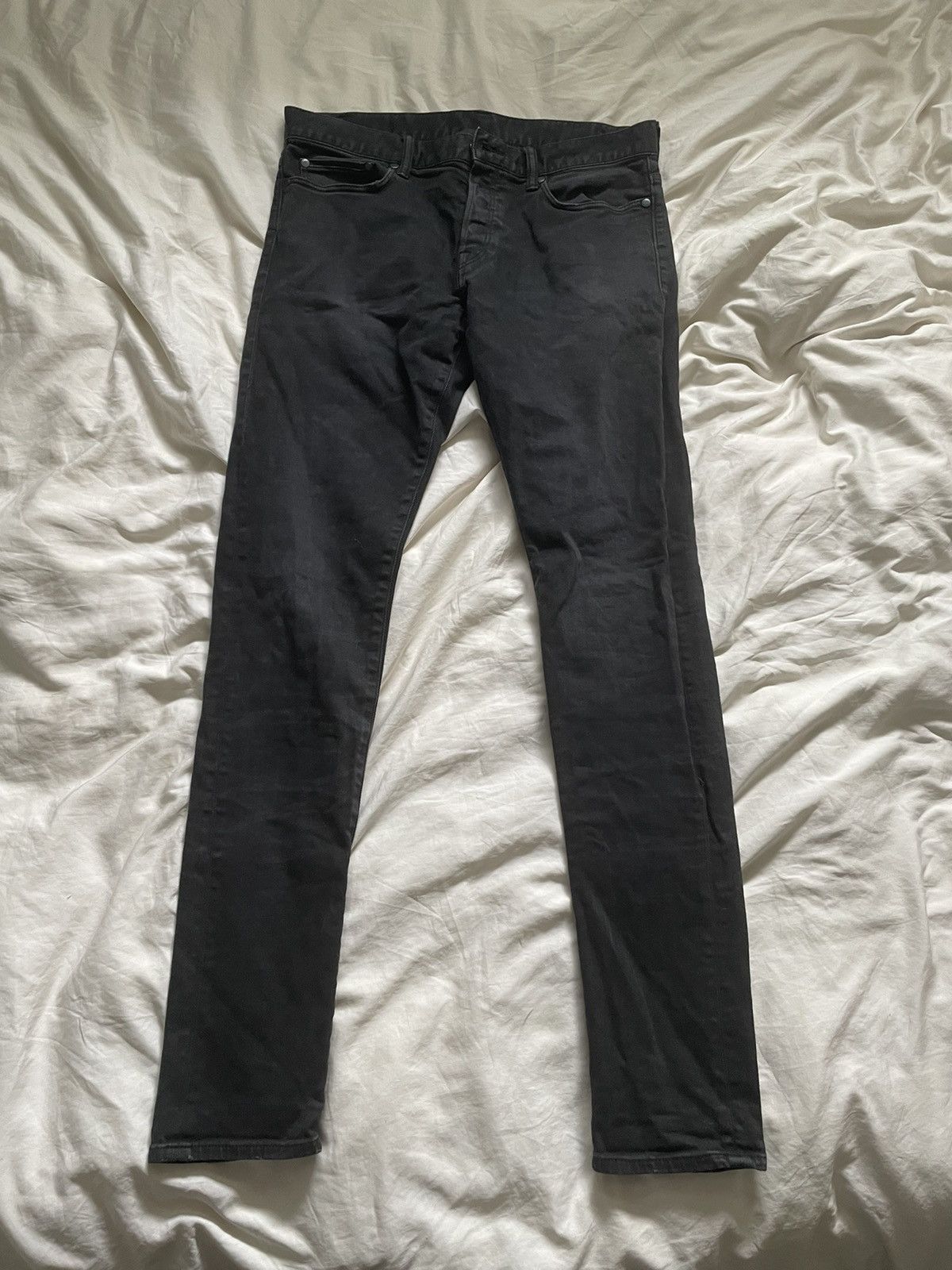 image of John Elliott Black Skinny Jeans, Men's (Size 32)