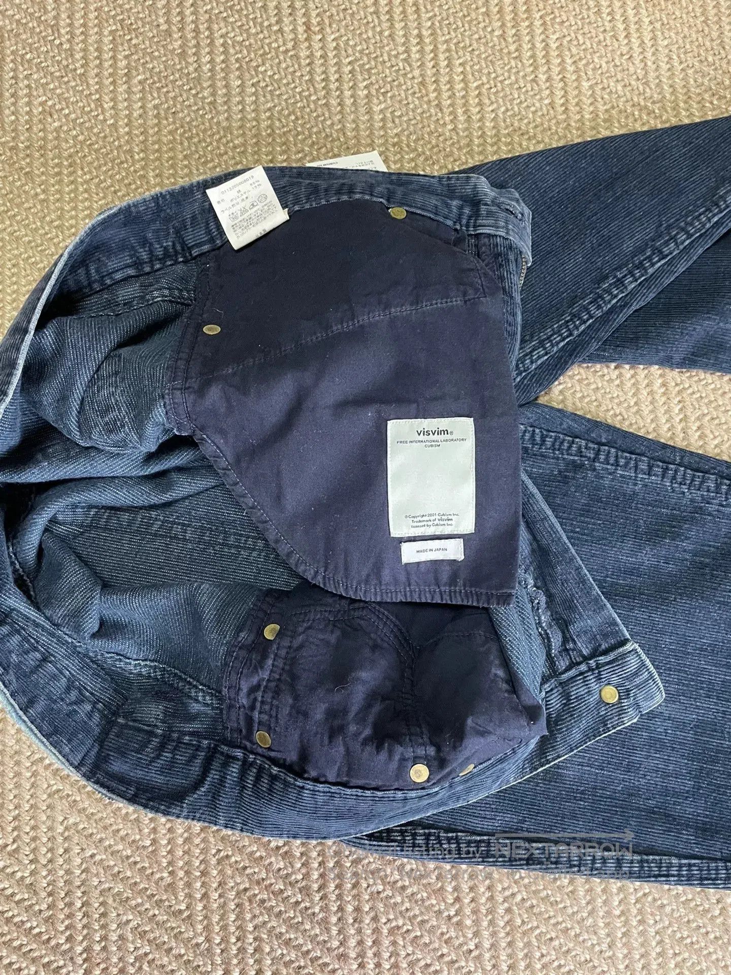 Visvim VISVIM FULXUS KANO Indigo Washed Corduroy Pants. Size US 34 / EU 50 - 8 Thumbnail