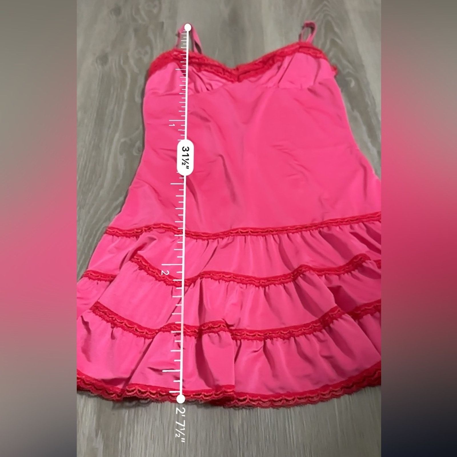 Victoria's Secret Victoria's Secret Sexy Little Things Pink Lace Slip Dress Size M / US 6-8 / IT 42-44 - 11 Thumbnail