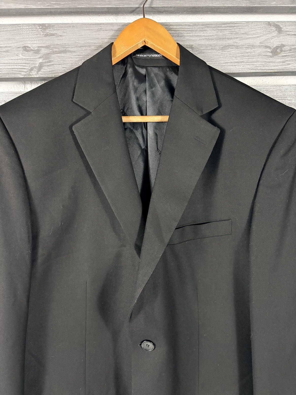 Giorgio Armani Giorgio Armani Blazer Jacket 44R Black 100% Wool 3 Button Size 44R - 2 Thumbnail