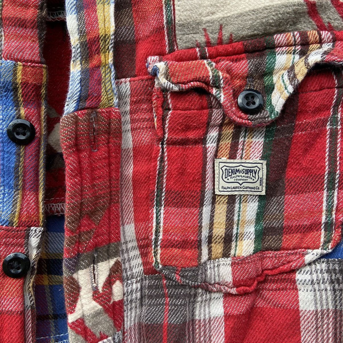 Denim & Supply Ralph Lauren × Polo Ralph Lauren × Ralph Lauren Rare 🔥 Polo Ralph Lauren Checker Patchwork Shirt Size US XS / EU 42 / 0 - 4 Thumbnail