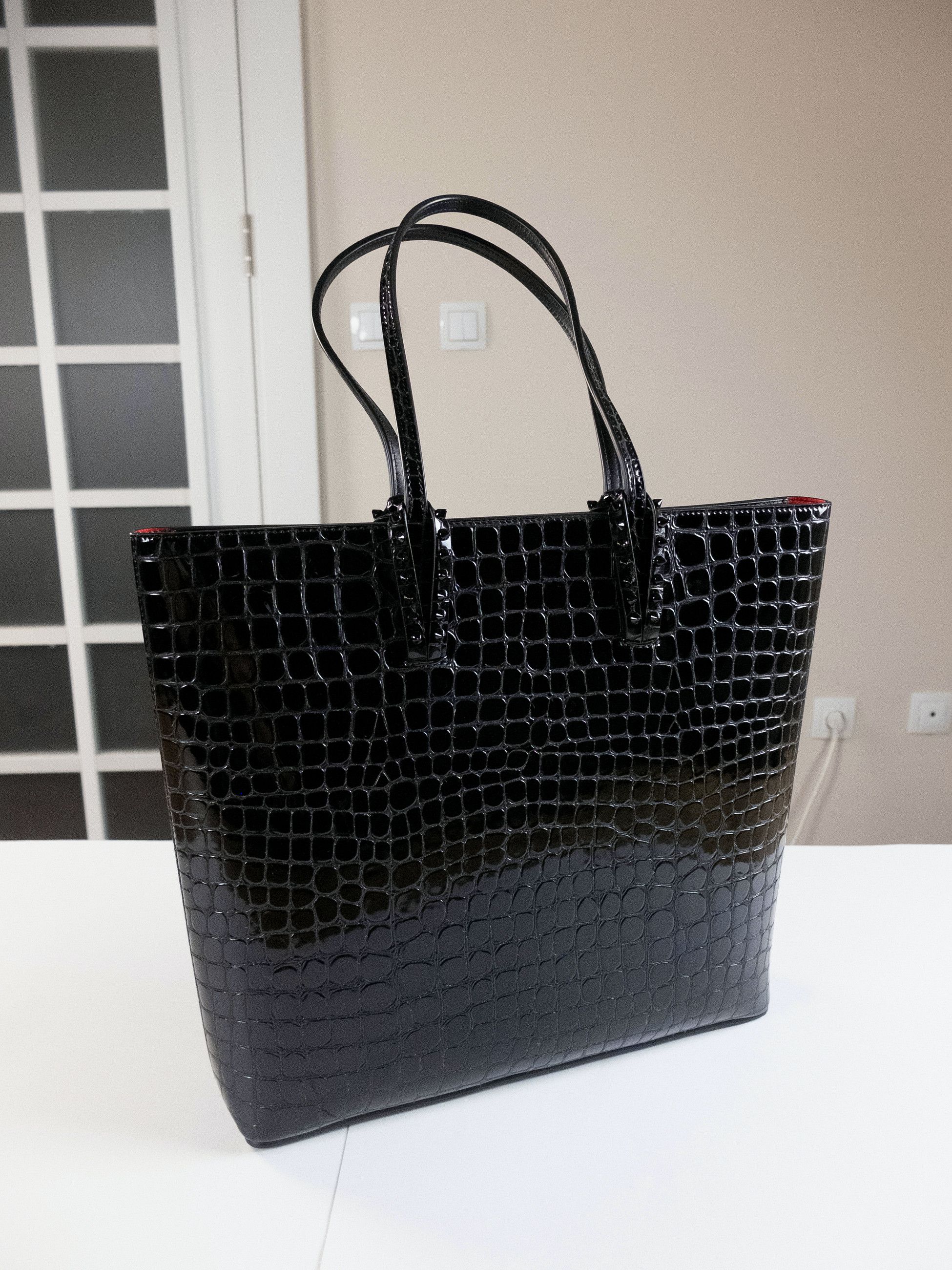 Christian Louboutin CHRISTIAN LOUBOUTIN Cabata black croc embossed leather tote Size ONE SIZE - 9 Thumbnail