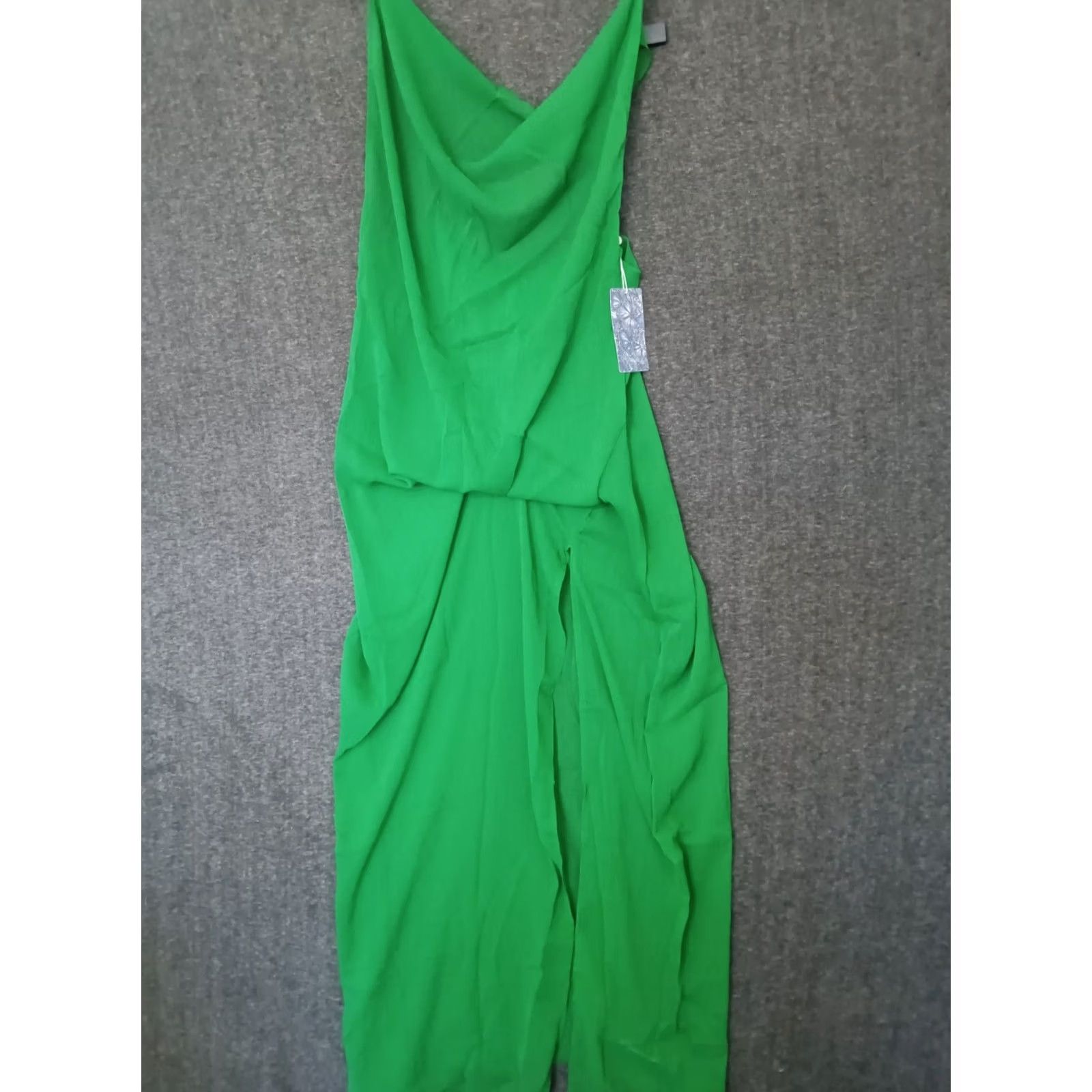 Vintage Toluca Swim Dress Maxi Cowl Neck Sleeveless Green 3XL Plus XXXL Beach Sheer Summer Womens Size XXL / US 16-18 / IT 52-54 - 2 Thumbnail