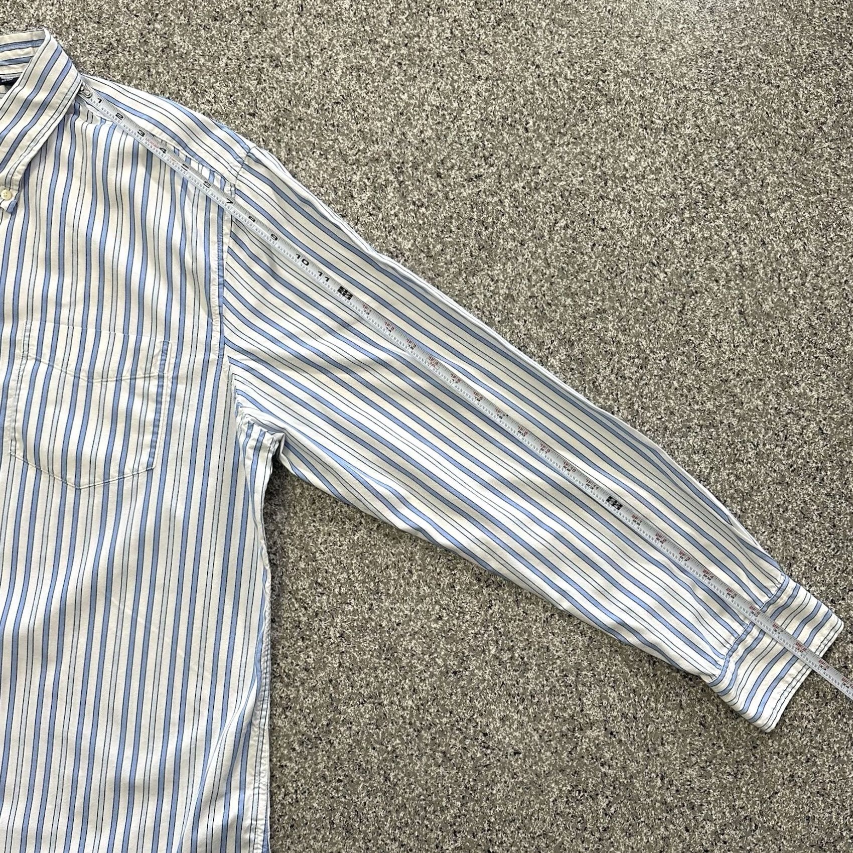 Gap Gap Shirt Mens XXL Vintage Y2K Long Sleeve Button Up Striped Orange Blue Shirt Size US XXL / EU 58 / 5 - 6 Thumbnail