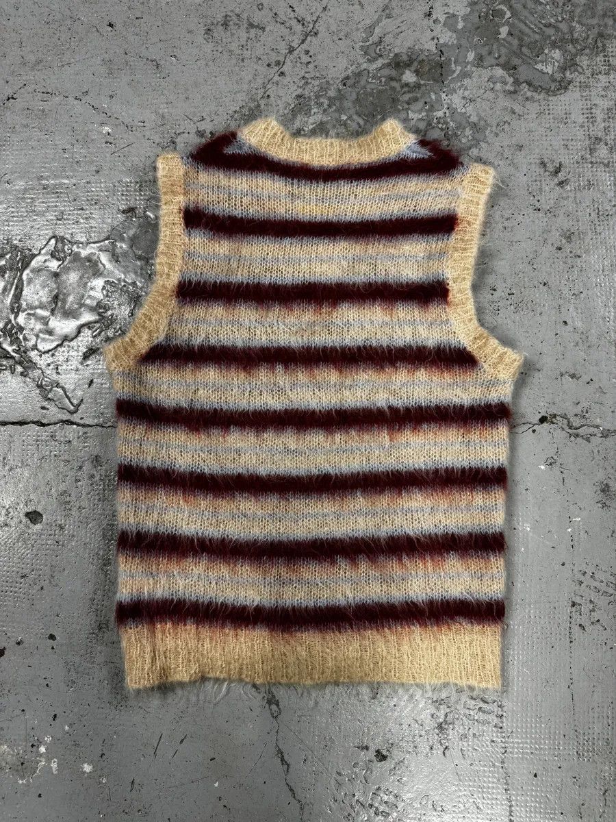 Marni AW2023 Marni Mohair Beige & Burgundy Sleeveless Sweater Size US S / EU 44-46 / 1 - 2 Thumbnail