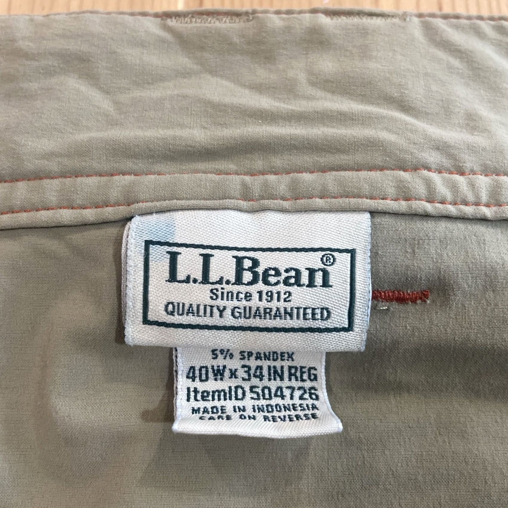 Vintage LL Bean Cresta Hiking Pants Mens 40x34 REG Water Resistant Stretch Nylon 504726 Size US 40 / EU 56 - 2 Thumbnail