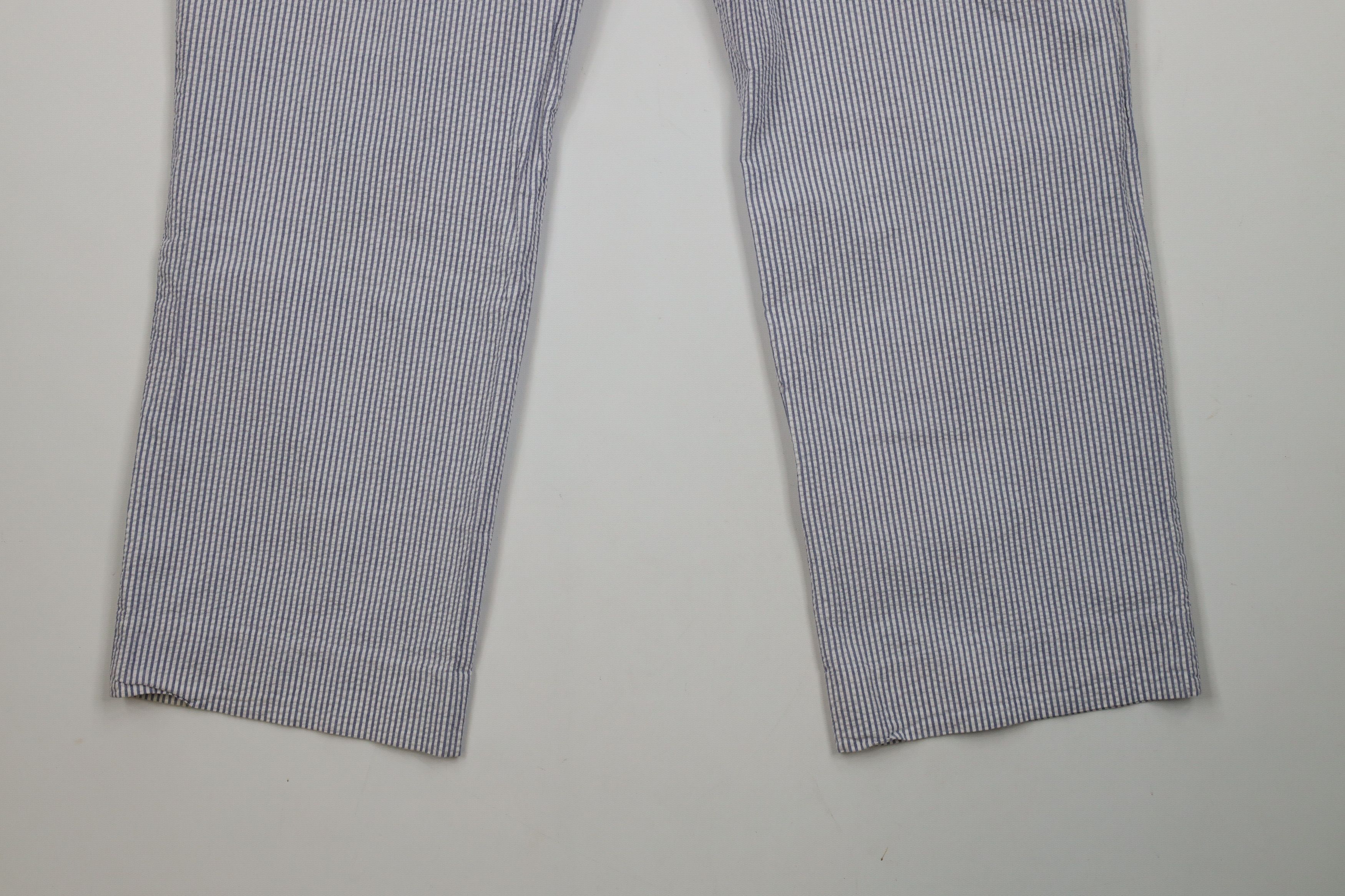 Vintage Vintage 90s Streetwear Wide Leg Seersucker Chino Pants Size US 32 / EU 48 - 13 Thumbnail