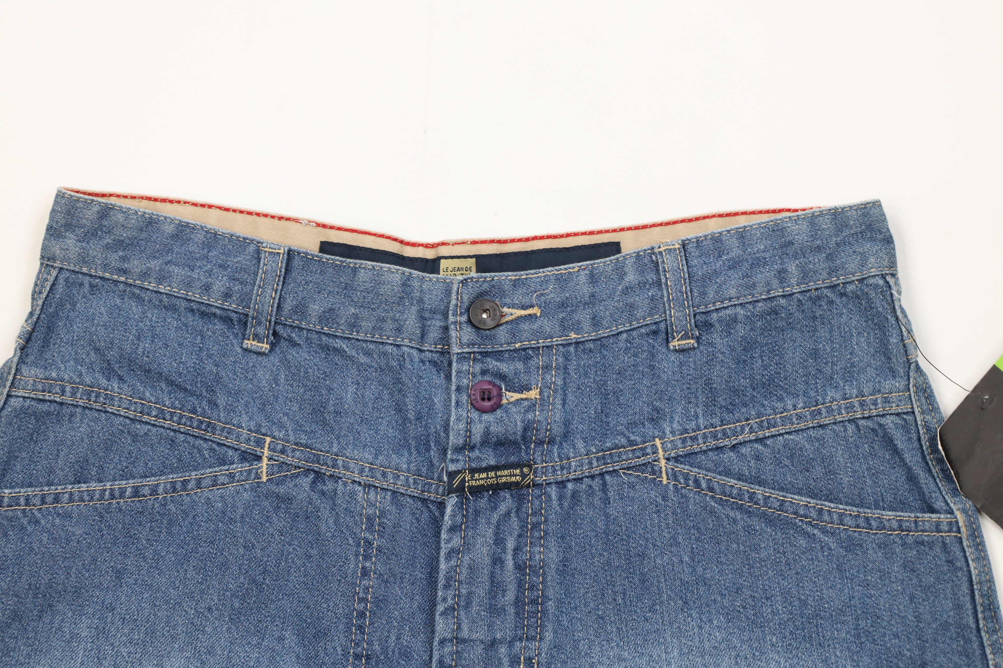 Marithe + Francois Girbaud Deadstock Vintage 90s Marithe Francois Girbaud Denim Shorts Size US 31 - 2 Thumbnail