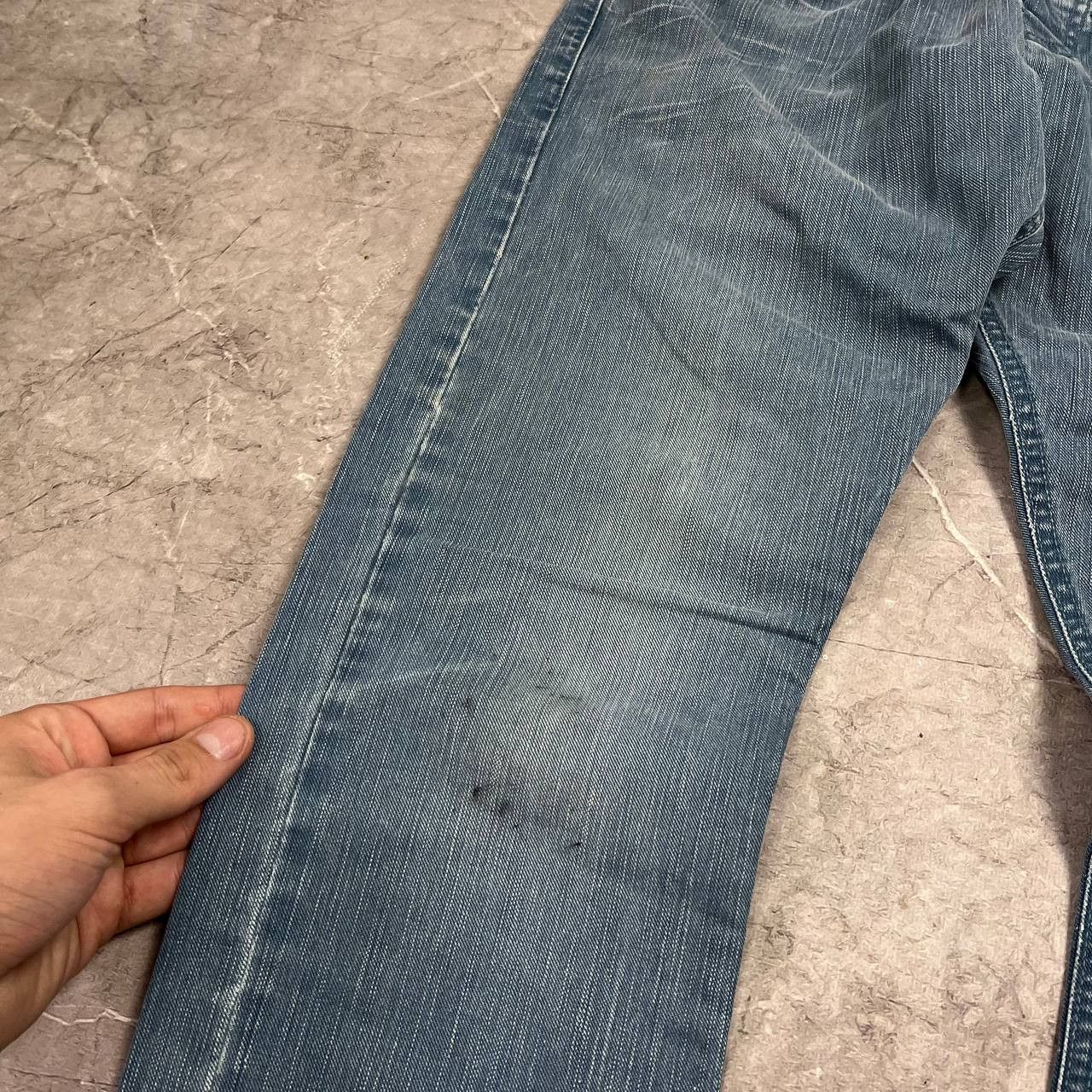 Japanese Brand Jeans Dirty Pants Faded Crash Denim Thrashed Y2K Distressed Size US 33 - 2 Thumbnail